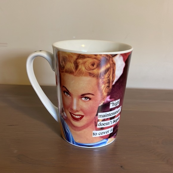 Anne Taintor “High Maintenance” Cheeky Pin Up Retro Inspired Ceramic Mug - Picture 5 of 8